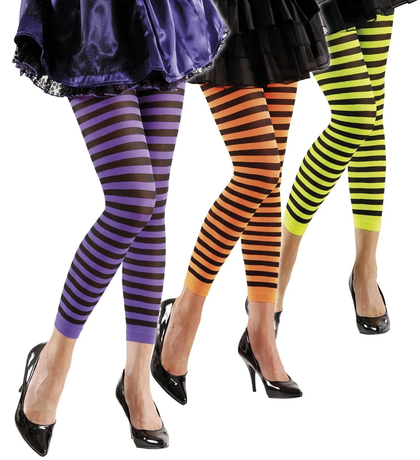 Pantys sin Pie de Rayas de Colores Medias y Pantys Widmann